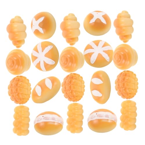 BESPORTBLE 40 Stück Teiliges Mini Brot Realistische Kunstharz Dekofiguren Lebensechte Künstliche Brotrequisiten für Puppenhaus DIY Mikro Landschaft Kreative Bastelaccessoires von BESPORTBLE