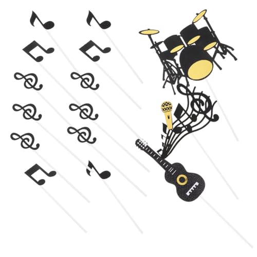 BESPORTBLE 40 Stück Teiliges Musik Themen Cake Topper aus Papier mit Gitarren Musiknoten und Mikrofonen Sichere Tortendeko für Geburtstags und Party Desserts für Diy und Musiker Feiern BESPORTBLE 40 Stück Teiliges Musik Themen Cake Topper aus Papier mit Gitarren Musiknoten und Mikrofonen Sichere Tortendeko für Geburtstags und Party Desserts für Diy und Musiker Feiern von BESPORTBLE