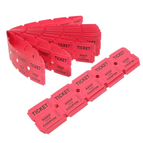 BESPORTBLE 400 Stück Lose Tickets Spieleintrittskarten Karneval Eintrittskarten für Veranstaltungen nummeriert Essenskarten für Veranstaltungen Vintage-Zirkusdekorationen Papier rot BESPORTBLE 400 Stück Lose Tickets Spieleintrittskarten Karneval Eintrittskarten für Veranstaltungen nummeriert Essenskarten für Veranstaltungen Vintage-Zirkusdekorationen Papier rot von BESPORTBLE