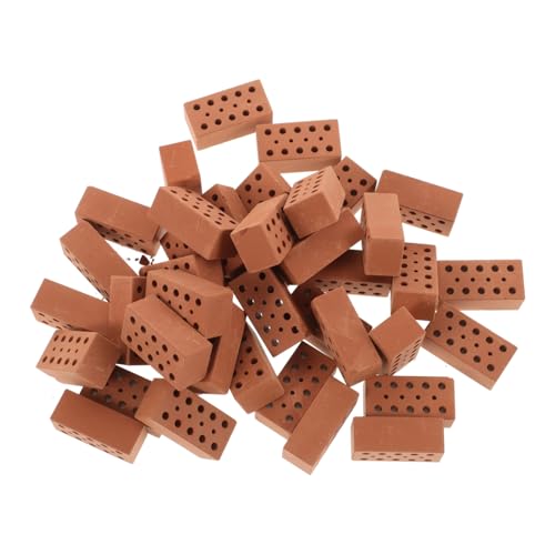 BESPORTBLE 40Stücke Bauziegel Gefälschte Mauersteine für DIY Modelle für Selberbauen von Mini Häusern und Landschaften Fördert Kreativität und Feinmotorik von BESPORTBLE