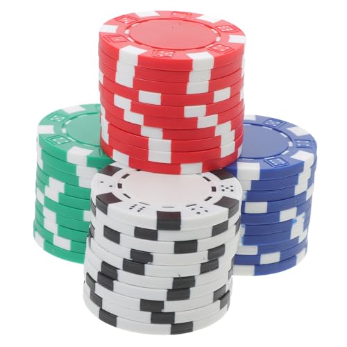 BESPORTBLE 40Stücke Kunststoff Runde für Poker Mahjong und Spiele Leicht und Robust für Spielabende und Zählspiele von BESPORTBLE