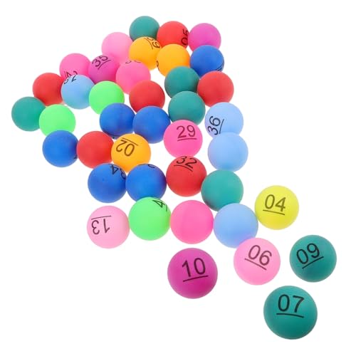 BESPORTBLE 40pcs Farbenfrohe Bingo- Balls Party Dekoration Verlosung Spiele Mehrfarben von BESPORTBLE
