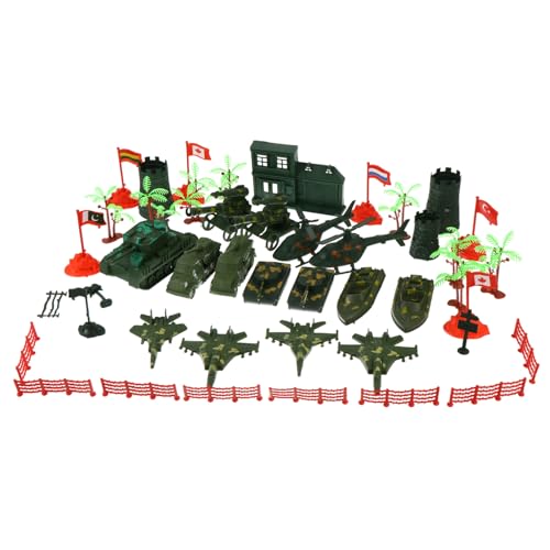 BESPORTBLE 41 Stück Teiliges Militärmodell Spielset aus Robustem Kunststoff mit Verschiedenen Figuren und Fahrzeugen Interaktives Szenenspielzeug Fantasie und Kreativität für Jungen Ab von BESPORTBLE