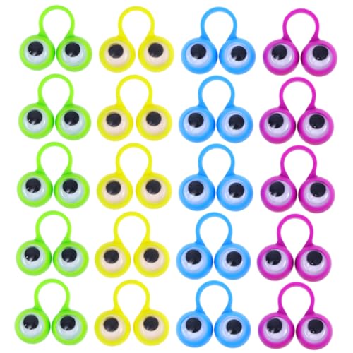 BESPORTBLE 48 Stück Finger Bunte Augen Fingerpuppen für Kreatives Eltern Junge Mädchen Bindung und Stressfreies Sicher und Verletzungsfrei für Kinderpartys und von BESPORTBLE