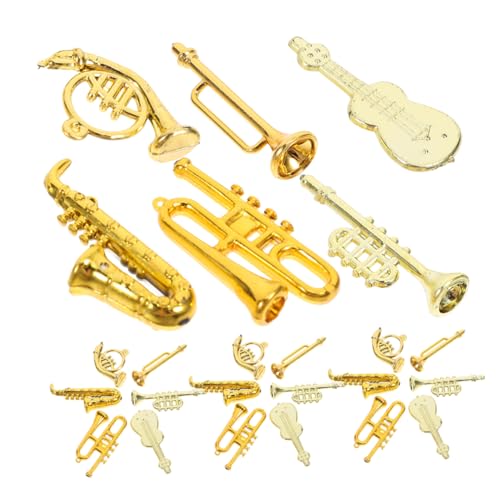 BESPORTBLE 48 Stück Miniatur Musikinstrumente Set für Puppenhaus Handgefertigte Kleine Trompete Saxophon Violine Dekoratives Ornament für Musikzimmer und Weihnachtsdeko BESPORTBLE 48 Stück Miniatur Musikinstrumente Set für Puppenhaus Handgefertigte Kleine Trompete Saxophon Violine Dekoratives Ornament für Musikzimmer und Weihnachtsdeko von BESPORTBLE