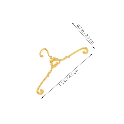 BESPORTBLE 48stücke Mini-kleiderbügel Aus Metall Kleiderständer Für Puppenhaus Miniatur-kleiderschrankzubehör Puppenkleidungshalter Puppenhaus-kleiderorganizer von BESPORTBLE