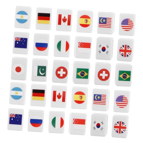 BESPORTBLE 48 Stück Teiliges Nationalflaggen Mahjong Set Vielfältige Spielmodi für Familienpartys Langlebiges Kunststoffmaterial für Traditionelle und Eliminierungs Mahjong Spiele BESPORTBLE 48 Stück Teiliges Nationalflaggen Mahjong Set Vielfältige Spielmodi für Familienpartys Langlebiges Kunststoffmaterial für Traditionelle und Eliminierungs Mahjong Spiele von BESPORTBLE