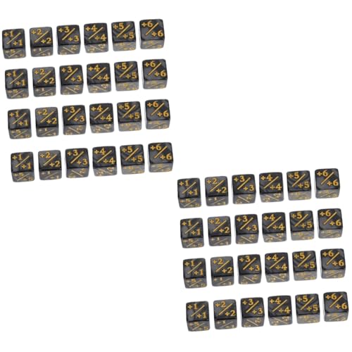 BESPORTBLE 48 Teiliges Acryl Token Würfel mit Plus Minus Zeichen Würfelzähler für Kartenspiele und Brettspiele Lernwürfel für Robustes Spielzubehör für Mathematische Aktivitäten und von BESPORTBLE