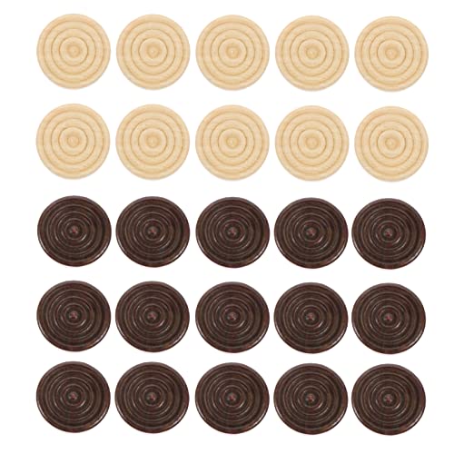 BESPORTBLE 48Stücke Holz Checkers Zubehör Runde Hölzerne Spielsteine Für Dame Und Schachspiel Holzfarbe BESPORTBLE 48Stücke Holz Checkers Zubehör Runde Hölzerne Spielsteine Für Dame Und Schachspiel Holzfarbe von BESPORTBLE
