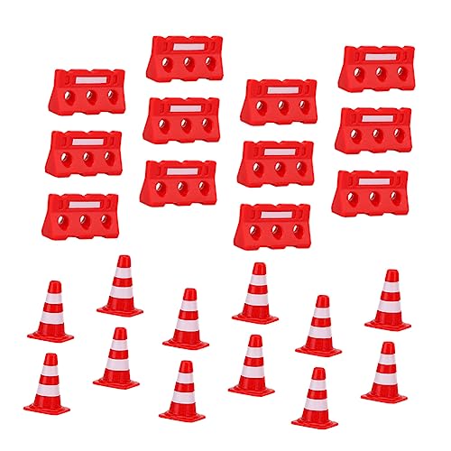 BESPORTBLE 48Stücke Mini Verkehrskegel Rote Rote Wasserbarrieren Für Simulation Von Verkehrsszenen Lernspielzeug Verkehrserziehung Und Symbolkennung von BESPORTBLE