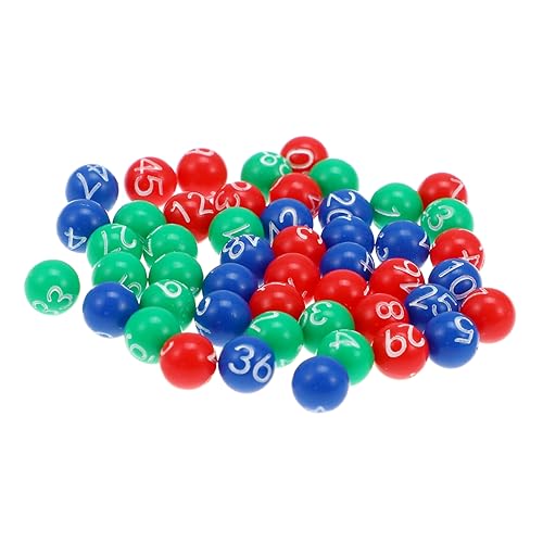 BESPORTBLE 49Stücke Verlosung Plastikkugeln Lustige Bingo Spielbälle Für Gewinnspiele Und Tombola Große Farbige Kugeln Für Partyspiele Und Veranstaltungen von BESPORTBLE