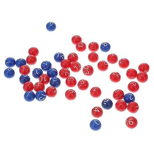 BESPORTBLE 49Stücke Verlosungskugeln Aus Kunststoff Lustige Bingo Spielkugeln Für Gewinnspiele Und Tombola Für Partys Und Veranstaltungen Gravierte Bälle von BESPORTBLE
