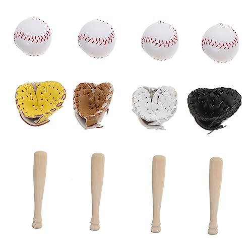 BESPORTBLE 4Sätze Baseball Modell Schlüsselanhänger Set Teilig Tragbar und Langlebig Perfektes für Sportliebhaber Angenehme Haptik von BESPORTBLE