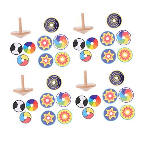 BESPORTBLE 4sätze Teiliges Bunter Holzspielzeuge Dazzle Gyroskope Für Junge Mädchen Handliche Zum Spielen Für Freizeitaktivitäten Koordination Und Beobachtung BESPORTBLE 4sätze Teiliges Bunter Holzspielzeuge Dazzle Gyroskope Für Junge Mädchen Handliche Zum Spielen Für Freizeitaktivitäten Koordination Und Beobachtung von BESPORTBLE