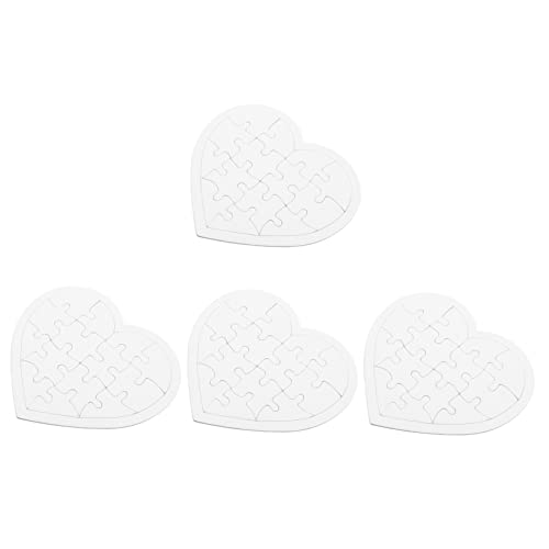 BESPORTBLE 4Sätze Herzförmiges Doodle Board Puzzle Teiliges Zum Zeichnen Und Gestalten Für Leeres DIY Puzzle Aus Hochwertigem Papier Für Kreative Bastelprojekte Und von BESPORTBLE