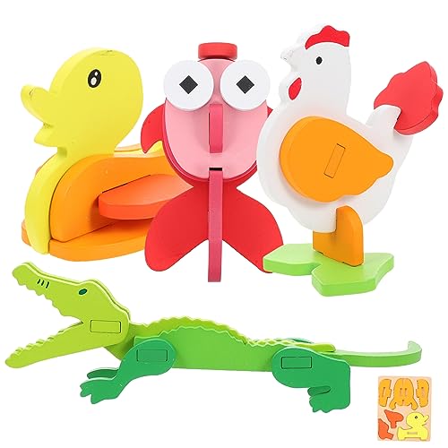 BESPORTBLE 4Sätze Holz Puzzle Für Teiliges Mit Tierformen Pädagogisches Rätsel Für Kleinkinder Jahre Frühen Bildung Und Hand Augen Koordination BESPORTBLE 4Sätze Holz Puzzle Für Teiliges Mit Tierformen Pädagogisches Rätsel Für Kleinkinder Jahre Frühen Bildung Und Hand Augen Koordination von BESPORTBLE