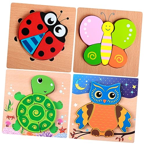 BESPORTBLE 4Sätze Holzpuzzle Teiliges Tiermotive Schmetterling Schildkröte Für Sicheres Und Kreatives Puzzlespielzeug Aus Hochwertigem Holz BESPORTBLE 4Sätze Holzpuzzle Teiliges Tiermotive Schmetterling Schildkröte Für Sicheres Und Kreatives Puzzlespielzeug Aus Hochwertigem Holz von BESPORTBLE