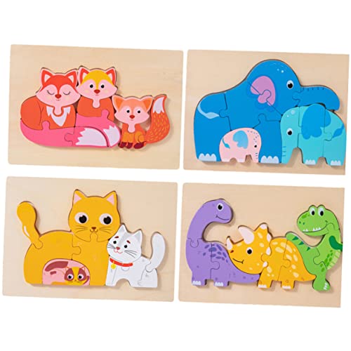 BESPORTBLE 4Sätze Kreatives Holzpuzzle für Interaktives Tier Puzzlespielzeug Teilig Kognitiven Fähigkeiten Hand Augen Koordination und Selbstvertrauen BESPORTBLE 4Sätze Kreatives Holzpuzzle für Interaktives Tier Puzzlespielzeug Teilig Kognitiven Fähigkeiten Hand Augen Koordination und Selbstvertrauen von BESPORTBLE
