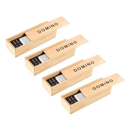 BESPORTBLE 4Sätze Teiliges Dominospielset aus Holz Schwarze Dominosteine mit Weißen für Erwachsene Fördert Interaktion und Kommunikation Drinnen und Draußen BESPORTBLE 4Sätze Teiliges Dominospielset aus Holz Schwarze Dominosteine mit Weißen für Erwachsene Fördert Interaktion und Kommunikation Drinnen und Draußen von BESPORTBLE