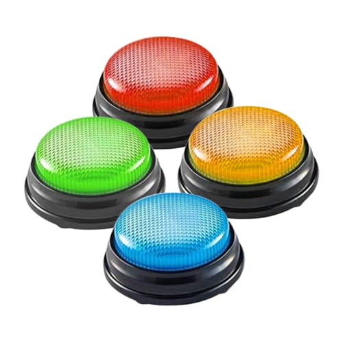 BESPORTBLE 4Stücke Antwort Buzzer Mit Beschreibbaren Tasten Antworttaste Und Summer Für Quizspiele Für Teamspiele Und Trivia Abende Ohne Batterien Farben von BESPORTBLE