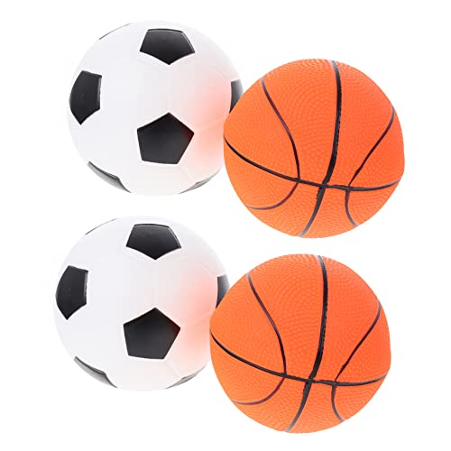 BESPORTBLE 4Stücke Aufblasbare Sportbälle Für Mini Fußball Und Basketball Für Drinnen Und Draußen Simulationsfußball Und Basketball von BESPORTBLE