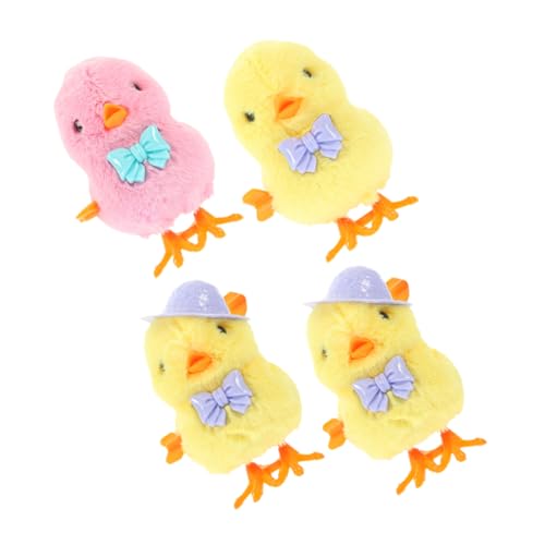 BESPORTBLE 4Stücke Aufziehküken Plüsch Springendes Huhn Deko für für Jungen und Ergänzung für Ostern und Partys von BESPORTBLE