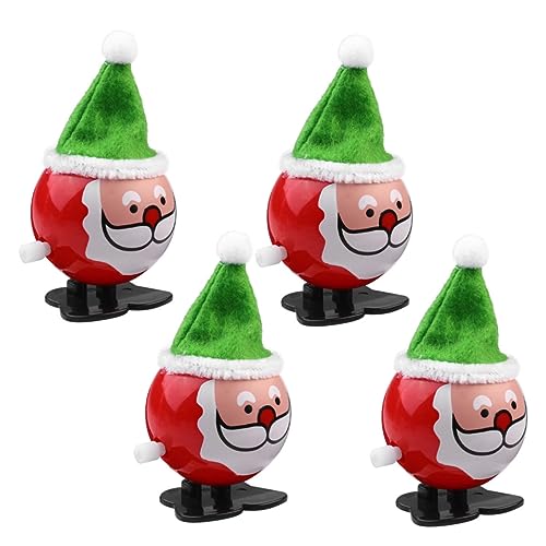 BESPORTBLE 4Stücke Aufziehspielzeug Weihnachtsmann Lernspielzeug für Umweltfreundliches Süßes Design Weihnachtsdeko Zufällige Farben für Festliche Freude von BESPORTBLE