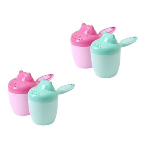 BESPORTBLE 4Stücke Cartoon Waschbecher Plastik Shampoo Becher Für Badewanne Und Reisen Robustes Material Für Sicheres Shampoonieren Ohne Tränen von BESPORTBLE