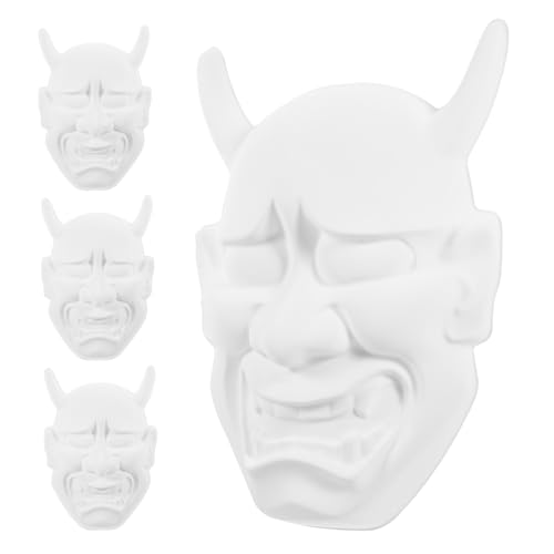 BESPORTBLE 4Stücke DIY Monster Masken Für Unbemalte Masken Kreative Maskerade Für Halloween Und Partys Für Cosplay Und Bastelprojekte von BESPORTBLE
