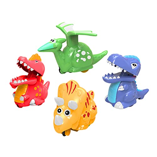 BESPORTBLE 4Stücke Dinosaurier Spielzeugautos für Kreatives Cartoon Design Langlebig und Sicher Geburtstagsgeschenk für Jungen und Ab Jahr Fördert von BESPORTBLE