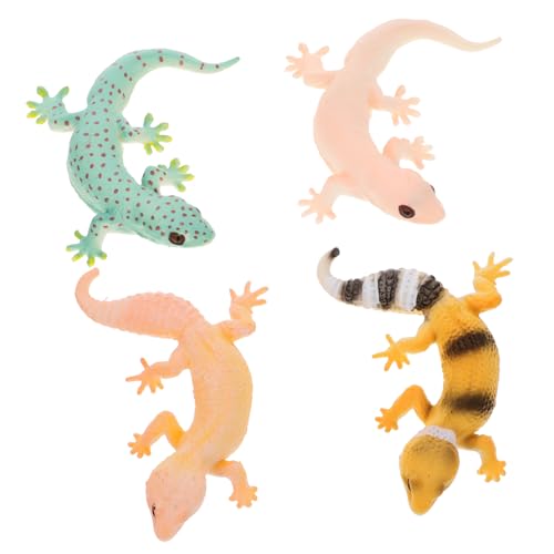 BESPORTBLE 4Stücke Eidechsen Modellspielzeug Realistische Reptilienfiguren für Garten und Partydekoration Lernspielzeug zur Tiererkennung für Familienaktivitäten von BESPORTBLE