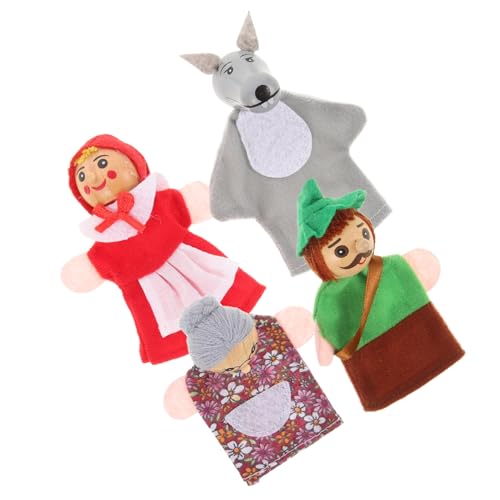 BESPORTBLE 4Stücke Fingerpuppen Für Tier Fingerpuppen Für Geschichtenerzählen Und Puppenspiele Tierfiguren Für Kreative Spielstunden von BESPORTBLE