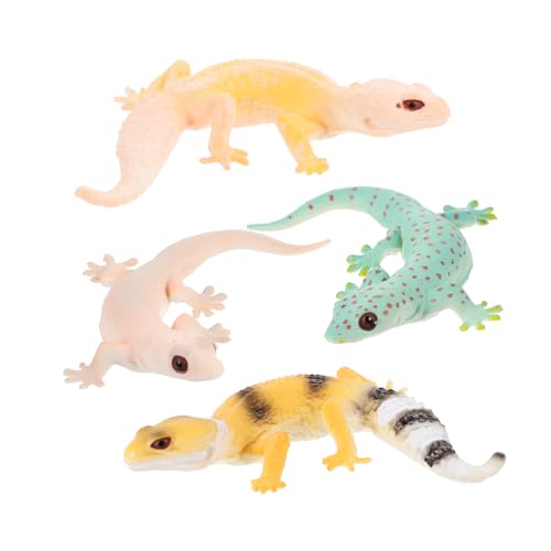 BESPORTBLE 4Stücke Gecko Figur Realistische Simulation Gecko Dekoration Für Lernspielzeug Und Modell Für Kreatives Und Bildungszwecke von BESPORTBLE
