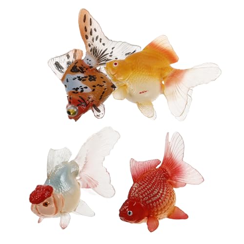 BESPORTBLE 4Stücke Gefälschte Goldfische Aus Realistische Orangefarbene Aquarienfische Schwimmende Fischornamente Für Aquarium Dekoration Kleine Fischfiguren Für Erwachsene von BESPORTBLE