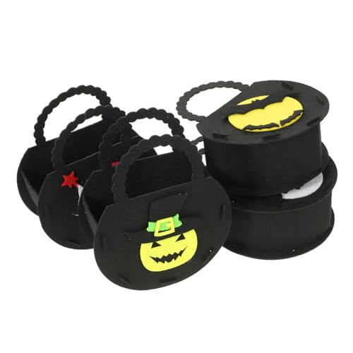 BESPORTBLE 4Stücke Halloween Süßigkeitstüten Aus Filz Mit Griff Gruselige Geschenktüten Für Halloween Feiern Passend Für Süßigkeiten Kleine Und Party Dekorationen von BESPORTBLE