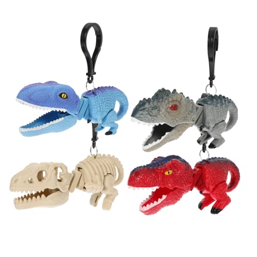 BESPORTBLE 4Stücke Interaktive Dinosaurier Knifflige Spielzeuge Einziehbare Decompression Spielzeuge Für Kreative Schlüsselanhänger Und Handspielzeug Lustige von BESPORTBLE
