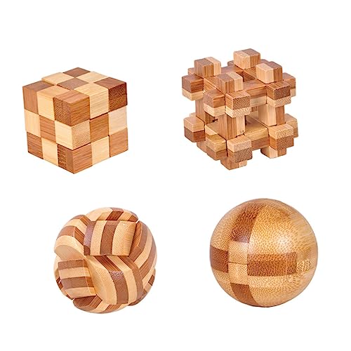 BESPORTBLE 4Stücke Kongming Schloss Aus Intelligentes Puzzle Für Kleinkinder Luban Lock Toy Fußball Toe Fördert Und Kreativität von BESPORTBLE