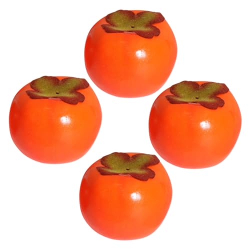 BESPORTBLE 4Stücke Künstliche Persimmon Früchte Dekorative Schaumstoffmodelle für Zuhause Mini Lebensnahe Details für Kreative Arrangements und Lehrwerkzeuge von BESPORTBLE