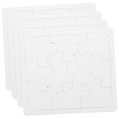BESPORTBLE 4Stücke Leere Puzzleteile für Teiliges DIY Puzzle aus Papier Design zum Zeichnen und Basteln Fördert Kreativität und Motorik Perfektes für Besondere von BESPORTBLE