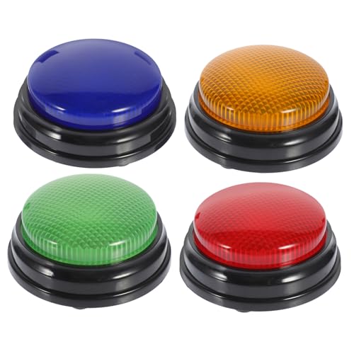 BESPORTBLE 4Stücke Licht Alarm Taste Party Prop mit Soundeffekten für Spiele und Wettbewerbe Interaktives für Partys Quizspiele und Streiche von BESPORTBLE