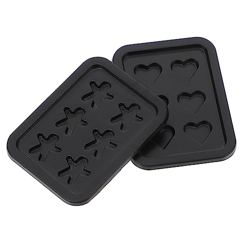 BESPORTBLE 4Stücke Mini Backblech Für Puppenhaus Herzform Und Figuren Design Küchenaccessoires Für Modelle Und Rollenspiele Zubehör Für Mini Häuser von BESPORTBLE