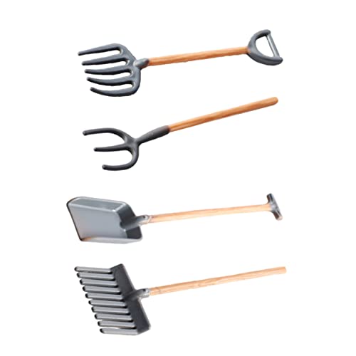 BESPORTBLE 4Stücke Mini Gartenwerkzeug Set Teiliges Kinderspielzeug für Puppenhaus und Garten und Rechen für Miniaturgärten und Kreative Bastelprojekte BESPORTBLE 4Stücke Mini Gartenwerkzeug Set Teiliges Kinderspielzeug für Puppenhaus und Garten und Rechen für Miniaturgärten und Kreative Bastelprojekte von BESPORTBLE