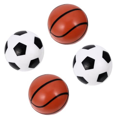 BESPORTBLE 4Stücke Mini Sportkugel Mini Basketball Fußball Dekompressionsspielzeug Für Stressabbau Und Koordination Zufälligen Farben von BESPORTBLE