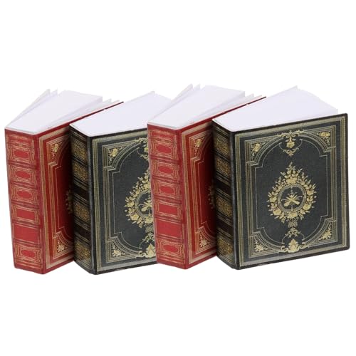 BESPORTBLE 4Stücke Miniaturbücher Für Puppenhaus Klassische Kleine Und Dekoration Für Miniaturspielzeug Ergänzung Für Tiny House Und Puppenhaus von BESPORTBLE