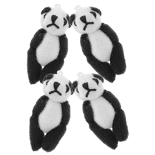BESPORTBLE 4Stücke Plüsch Panda Anhänger Süße Stofftiere Für Schlüsselanhänger Taschen Und Dekoration Hochwertige Als Für Freunde von BESPORTBLE