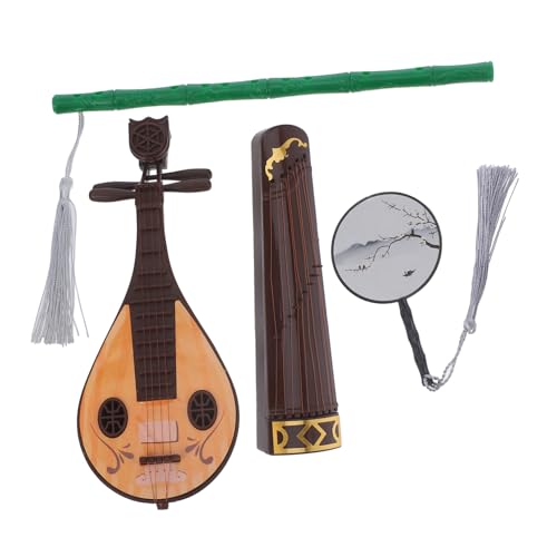 BESPORTBLE 4Stücke Puppen Dekoration Guzheng Flöte Fächer Requisiten für Kreative Miniaturhäuser Zufällige Farben BESPORTBLE 4Stücke Puppen Dekoration Guzheng Flöte Fächer Requisiten für Kreative Miniaturhäuser Zufällige Farben von BESPORTBLE