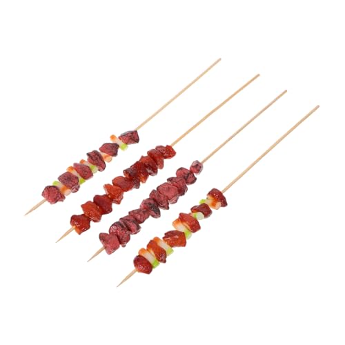 BESPORTBLE 4Stücke Realistische Grillspieße aus Kunstmaterial Hochsimulierte Fleischmodelle für Küche Dekoration und Party für Präsentationen und DIY Projekte von BESPORTBLE