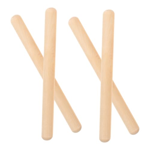 BESPORTBLE 4Stücke Rhythmussticks aus Holz Musikspielzeug für Kreativität und Rhythmus Techniken Drinnen und Draußen auch von BESPORTBLE