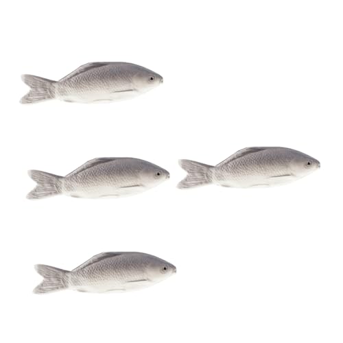 BESPORTBLE 4Stücke Simuliertes Fischmodell Aus PU Realistische Fischform Ornamente Für Dekoration Für Schreibtisch Und Sammlerstücke Für Kreative Lernspiele von BESPORTBLE