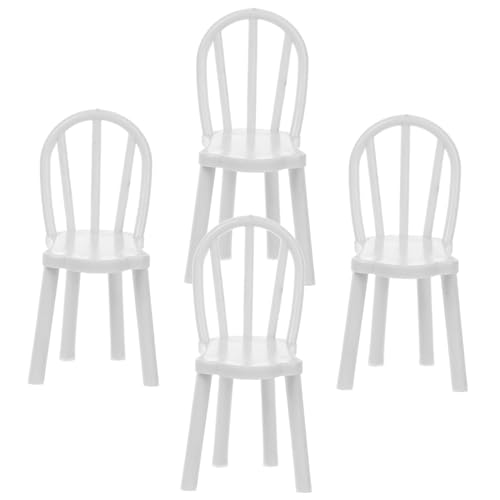 BESPORTBLE 4Stücke Stühle Für Puppenhaus Minimalistisches Design DIY Mini Möbel Dekoration Für Mini Häuser Klassische Mini Stühle Zur Verschönerung Ihrer Puppenstube von BESPORTBLE